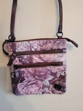 Floral Crossbody Bag in Purple - Stylish Everyday Carry